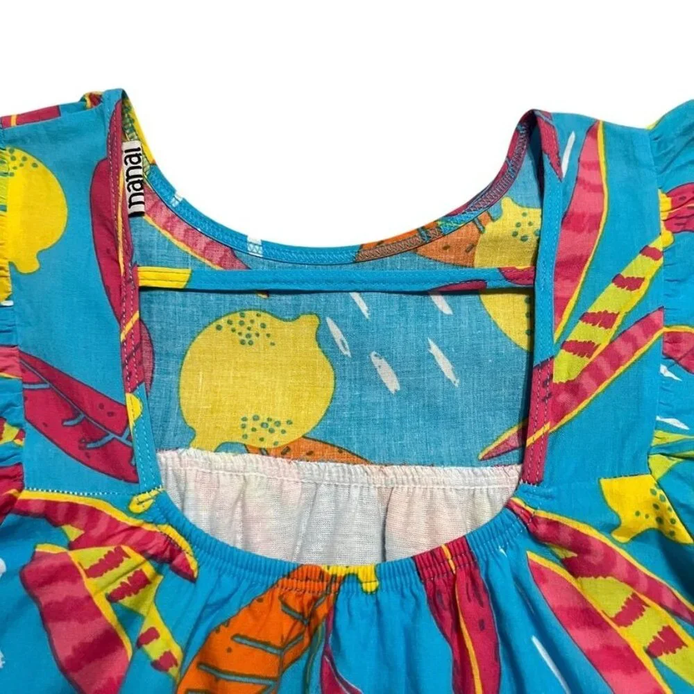Nanai Girls 10Y Lemon Print Dress